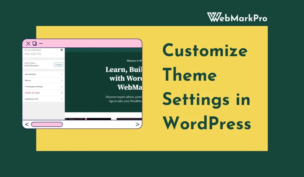 customize wordpress theme settings